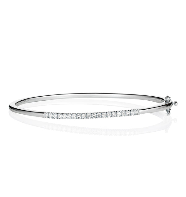 0.50ct Lab Diamond Eternity Bangle H/Si Quality Set in 925 Sterling Silver