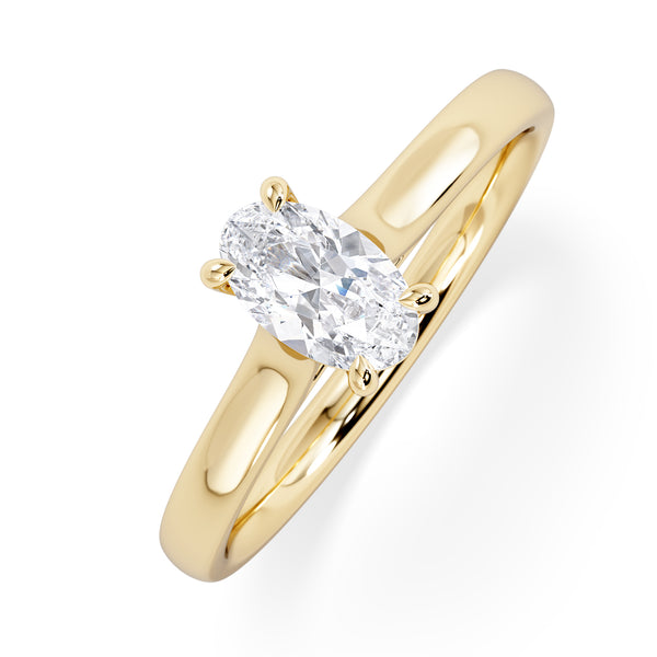 Amora Oval 0.50ct Diamond Engagement Ring G/VS1 Set in 18K Gold