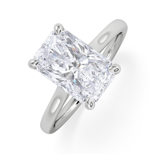 Amora Radiant 3.00ct Lab Diamond Engagement Ring G/VS1 Set in Platinum