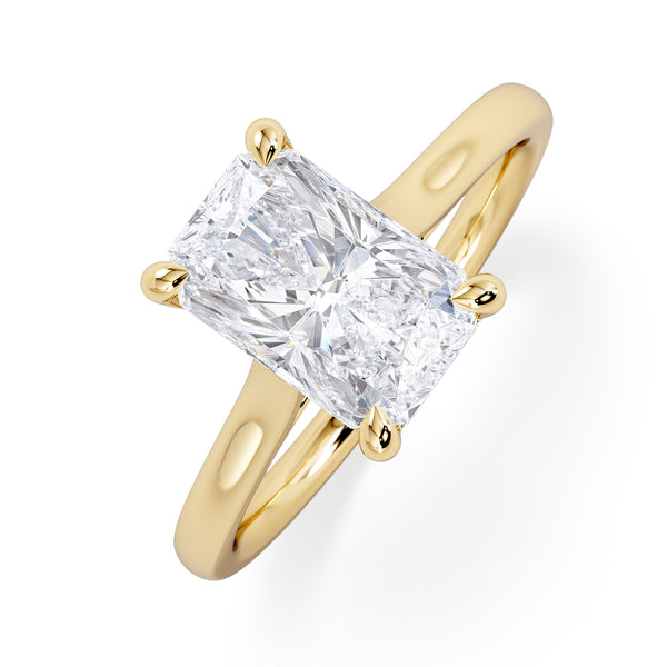 Amora Radiant 2.00ct Lab Diamond Engagement Ring F/VS1 Set in 18K Gold