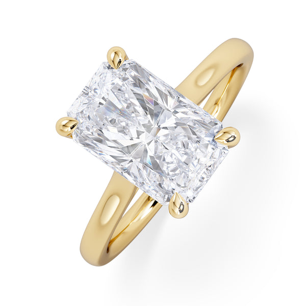 Amora Radiant 3.00ct Lab Diamond Engagement Ring G/VS1 Set in 18K Gold