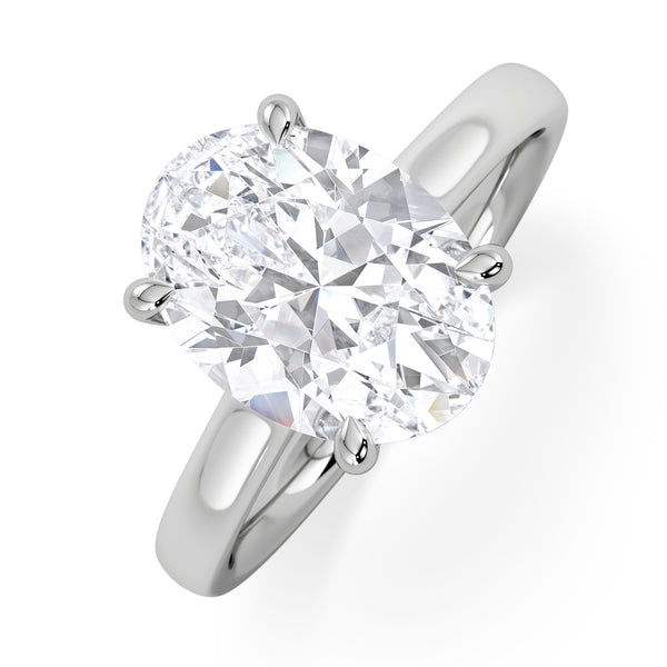 Amora Oval 3.00ct Hidden Halo Lab Diamond Engagement Ring G/VS1 Set in Platinum