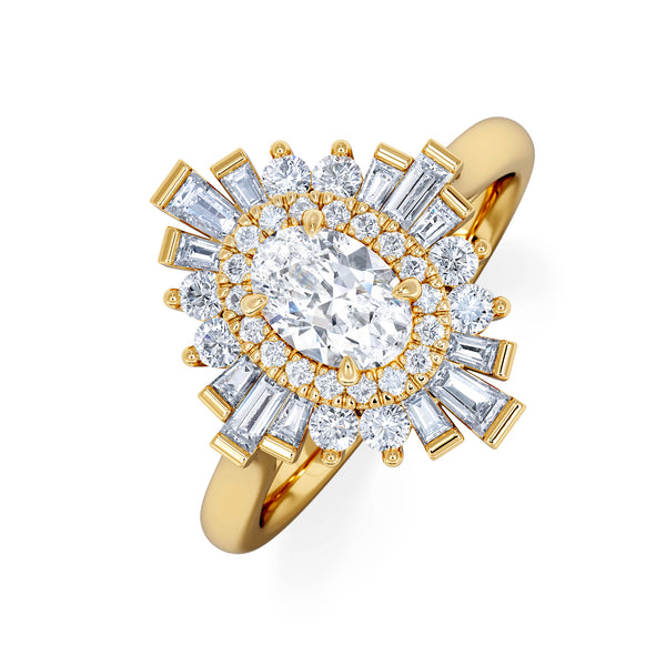 The Radiance Lab Diamond Ring 1.08ct H/SI Set in 9K Gold