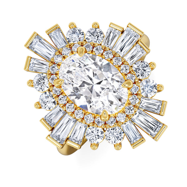 The Radiance Lab Diamond Ring 3.35ct H/SI Set in 18K Gold