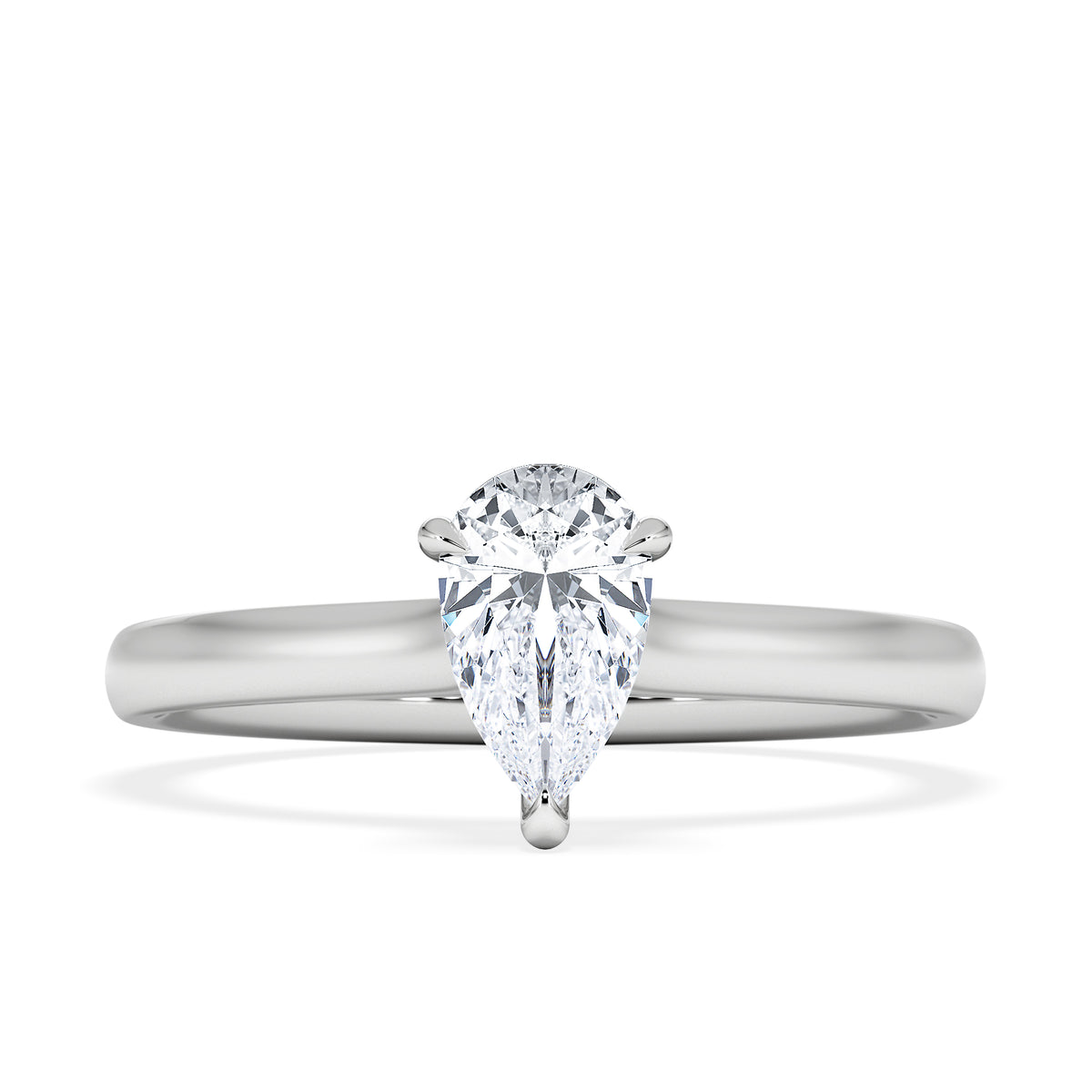 Amora Pear 0.50ct Lab Diamond Engagement Ring F/VS Set in Platinum