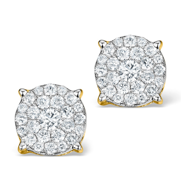 Diamond Earrings Moyen 0.85ct H/Si in 18K Gold - P3471