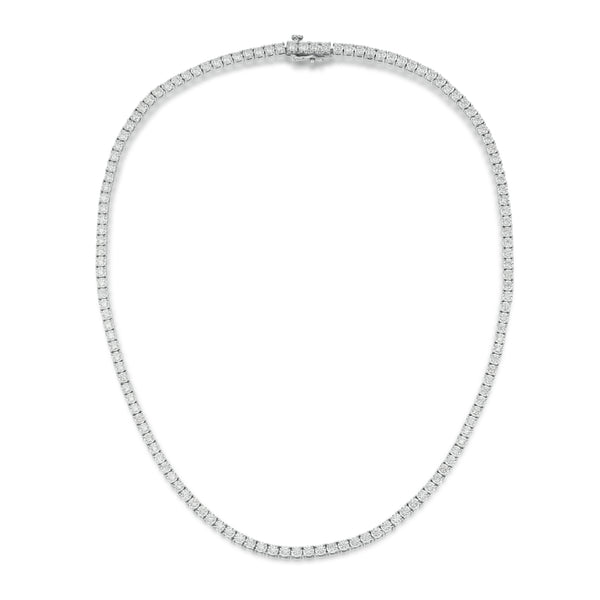 7.00ct Lab Diamond Tennis Necklace in 9K White Gold HS/I