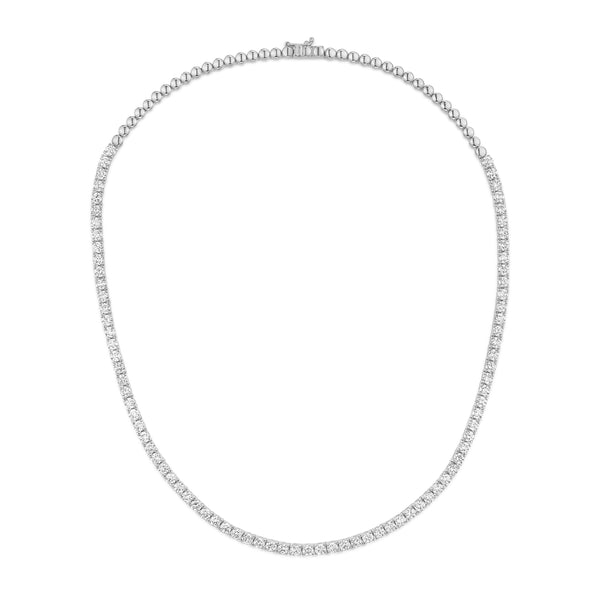 10.00ct Lab Diamond Tennis Necklace 3/4 Set in 9K White Gold G/VS