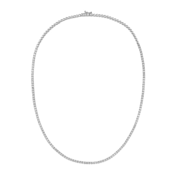 5.00ct Lab Diamond Tennis Necklace 3/4 Set in 9K White Gold G/VS