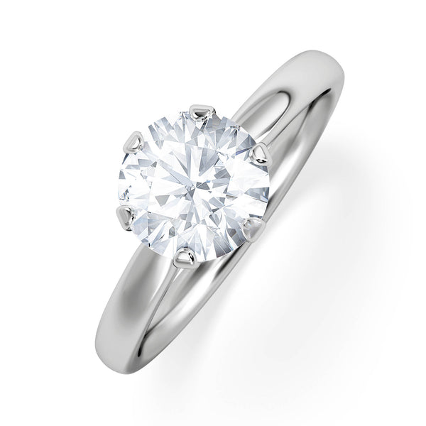 1.5ct Diamond Engagement Ring Low Set Chloe Lab F/VS1 Platinum