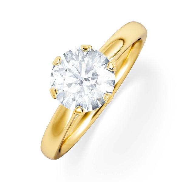 1.5ct Diamond Engagement Ring Low Set Chloe Lab F/VS1 18K Gold