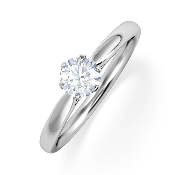 Platinum Half Carat Diamond Engagement Ring Low Chloe Lab F/VS1