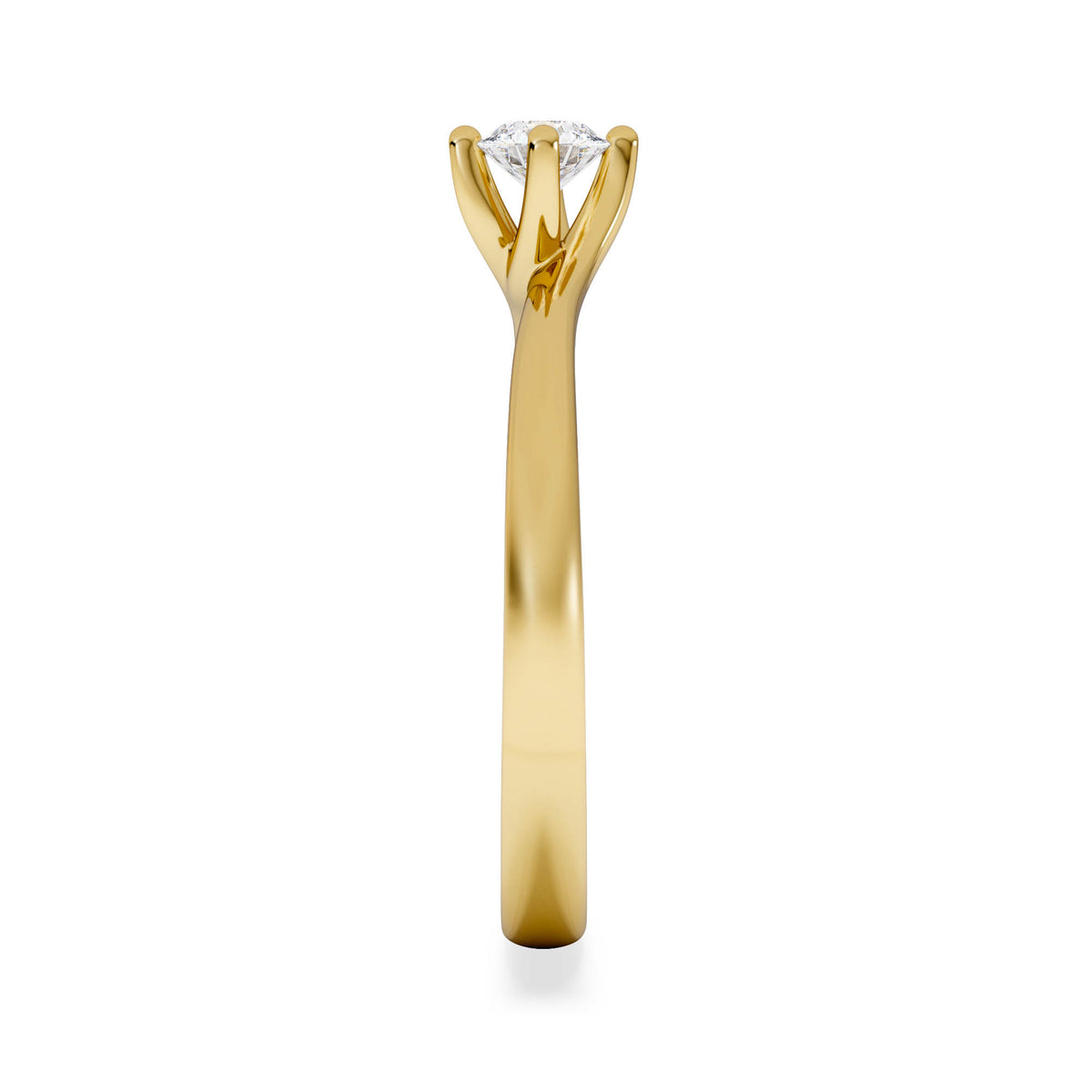 Lily Certified Lab Diamond Engagement Ring 0.25CT F/VS1 18K Gold