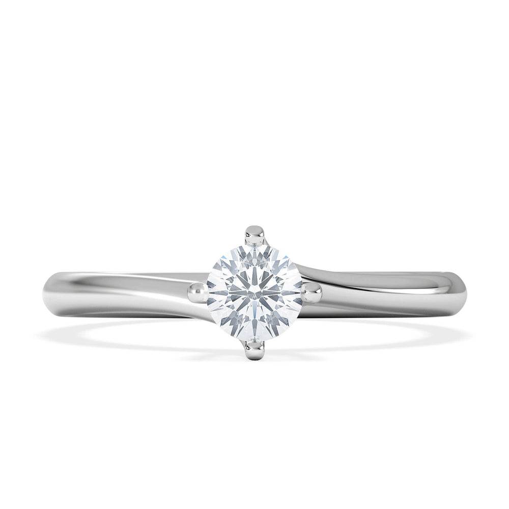 Certified Lily Platinum Diamond Engagement Ring 0.33CT-F-G/VS