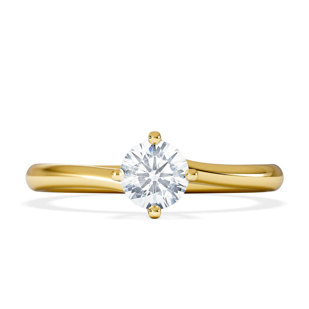 Certified 0.50CT Lily 18K Gold Engagement Ring G/SI2