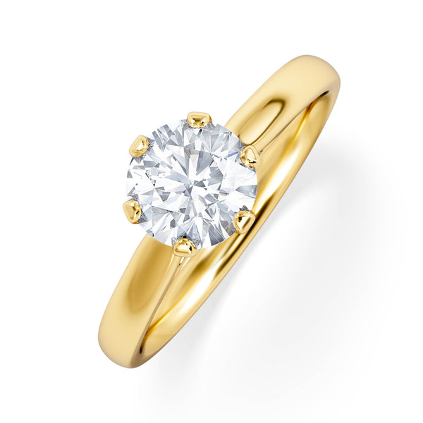 Certified 1.00CT Chloe High 18K Gold Engagement Ring G/SI2