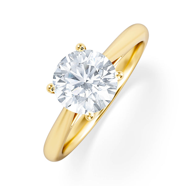 1.50ct Diamond Engagement Ring Elysia Lab F/VS1 IGI Certified 18K Gold