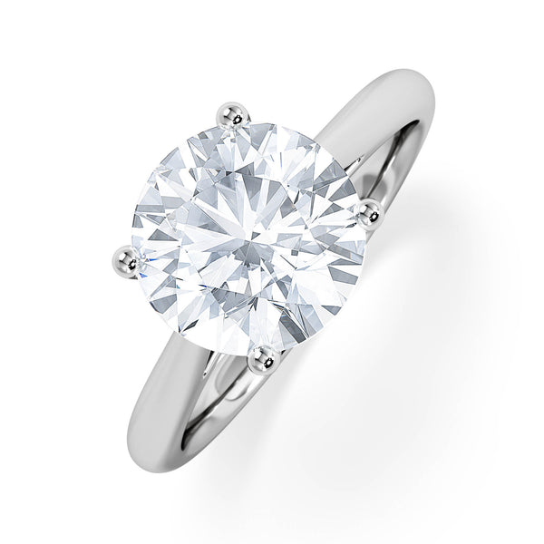Elysia 3.00ct Lab Diamond Round Cut Engagement Ring in Platinum G/VS1
