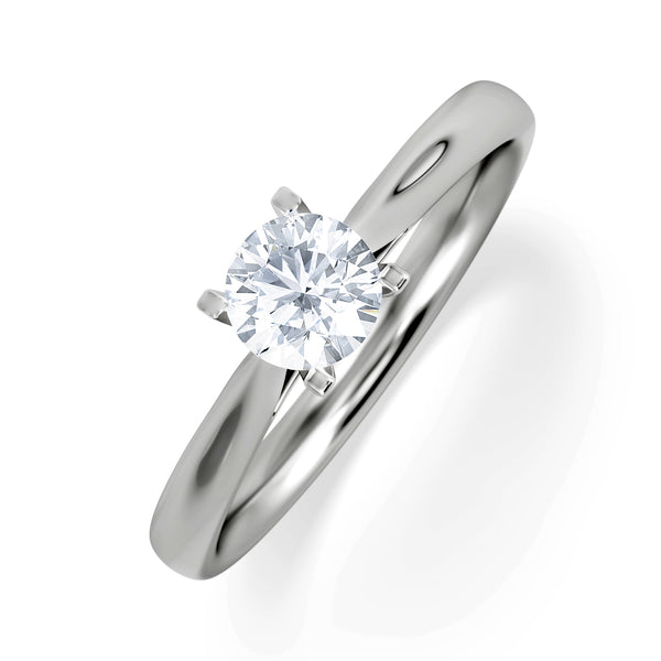 Half Carat Diamond Engagement Ring Grace Lab F/VS1 18K White Gold