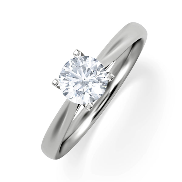 Certified 0.70CT Grace Platinum Engagement Ring E/VS2