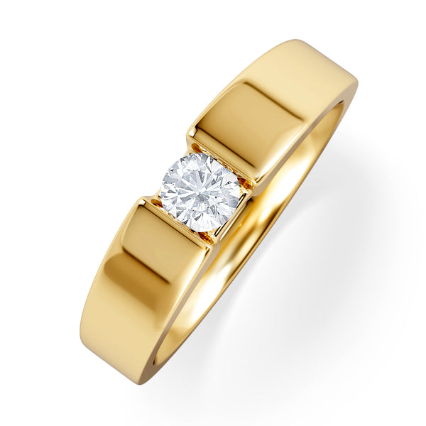 Certified Jessica 18K Gold Diamond Engagement Ring 0.25CT-F-G/VS