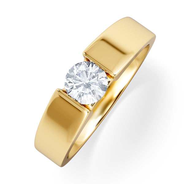 Certified Jessica 18K Gold Diamond Engagement Ring 0.50CT