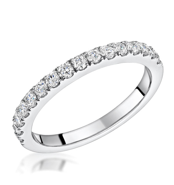 Natalia Matching 2MM Wedding Band 0.55ct H/Si Diamonds 18KW Gold
