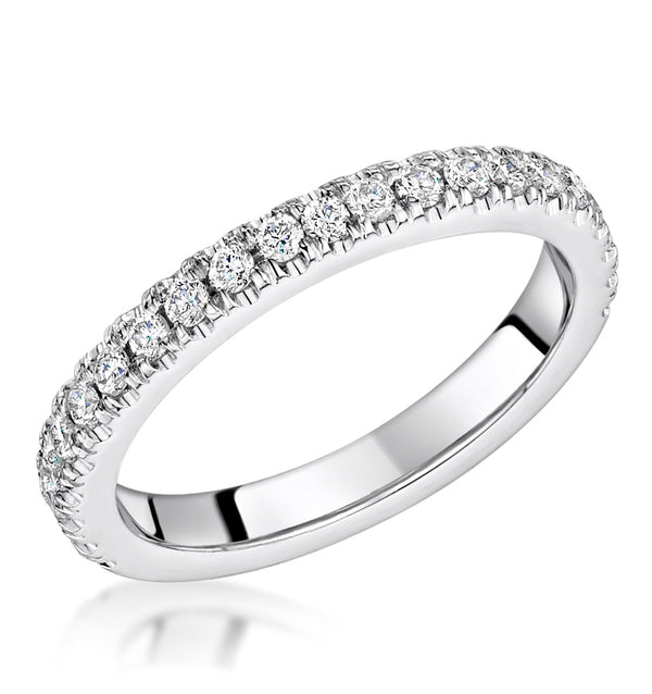 Alessandra Matching 2.6mm Wedding Band 0.47ct H/Si Diamonds 18KW Gold