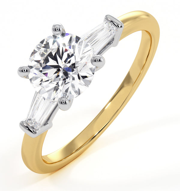 Isadora GIA Diamond Engagement Ring 18KY 1.10ct G/VS1