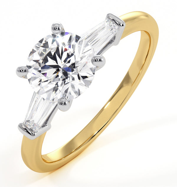 Isadora GIA Diamond Engagement Ring 18KY 1.25ct G/VS2