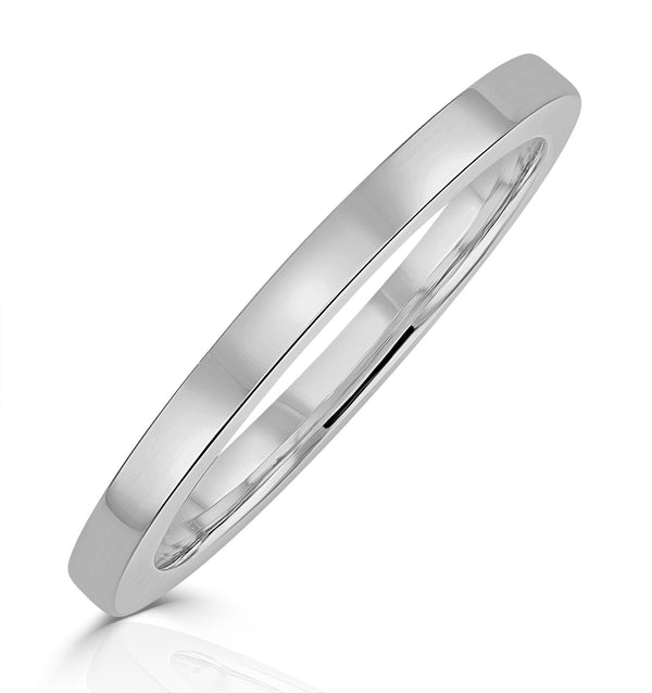 Genevieve Matching Wedding Band in 18K White Gold