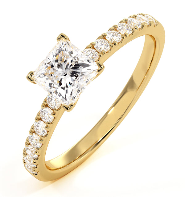 Katerina GIA Princess Diamond Engagement Ring 18K Gold 1.15ct G/VS1