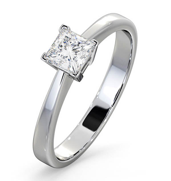 Certified Lauren Platinum Diamond Engagement Ring 0.50CT-G-H/SI