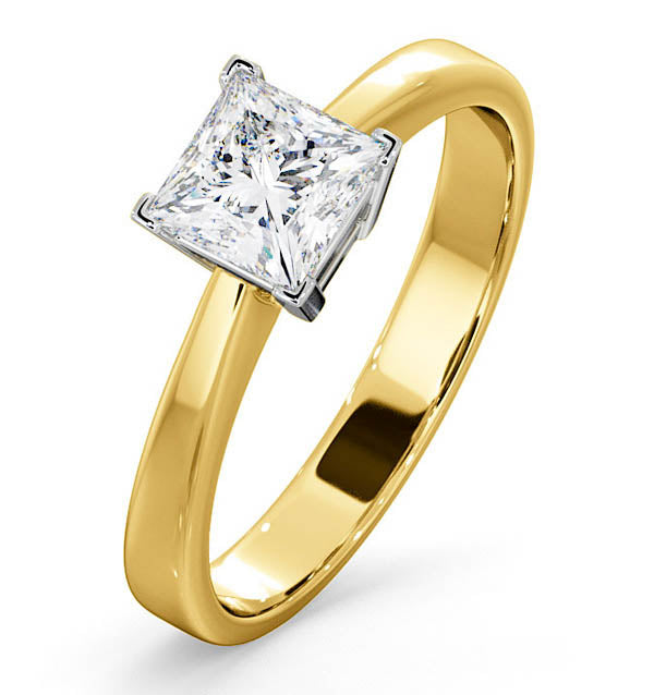 Certified Lauren 18K Gold Diamond Engagement Ring 0.75CT-G-H/SI