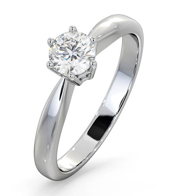 Certified 0.50CT Chloe High Platinum Engagement Ring G/SI1