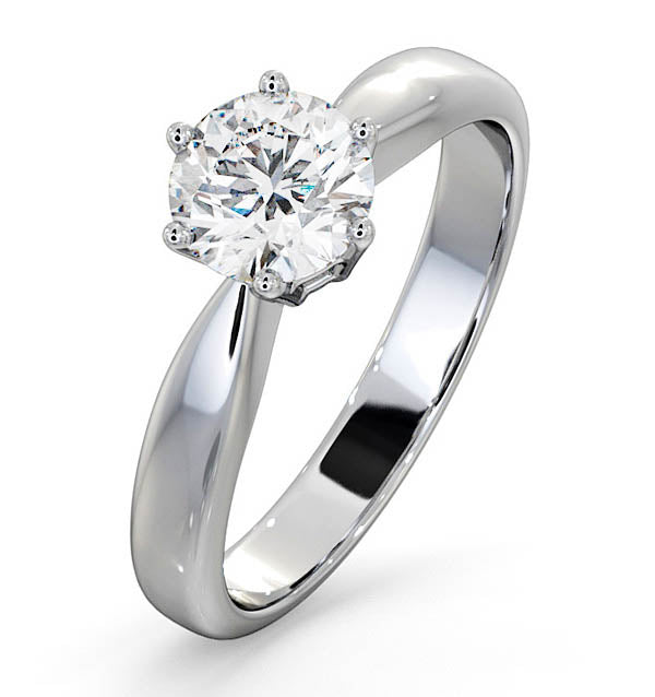 Certified 0.90CT Chloe High Platinum Engagement Ring E/VS2