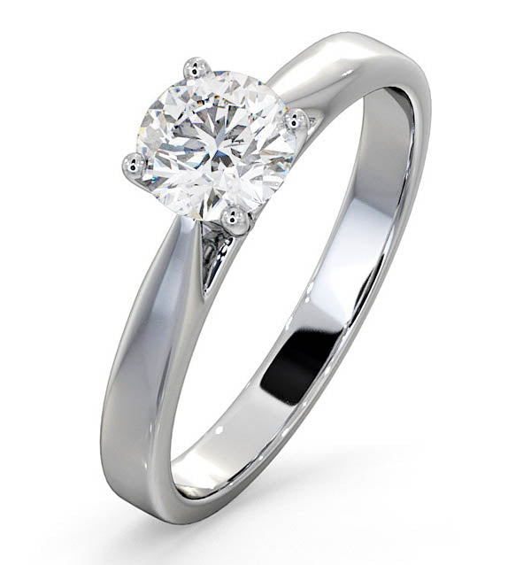 Engagement Ring Certified 0.90CT Elysia Platinum E/VS2