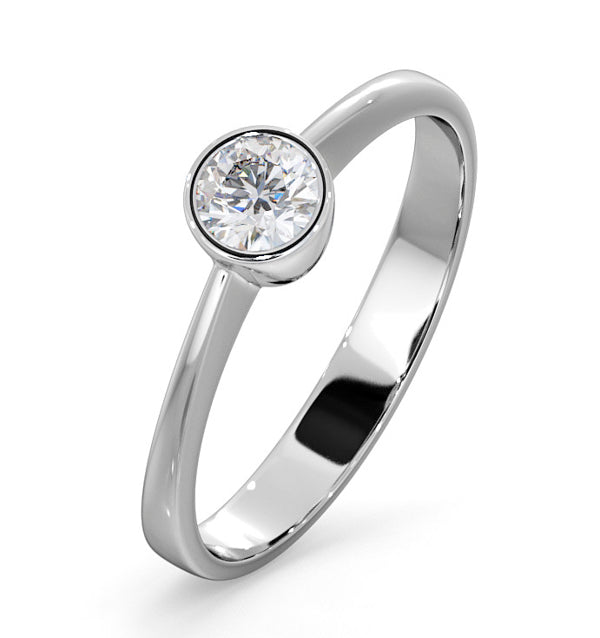 Diamond Engagement Ring - Emily Round 0.25CT G/VS - 18K White Gold