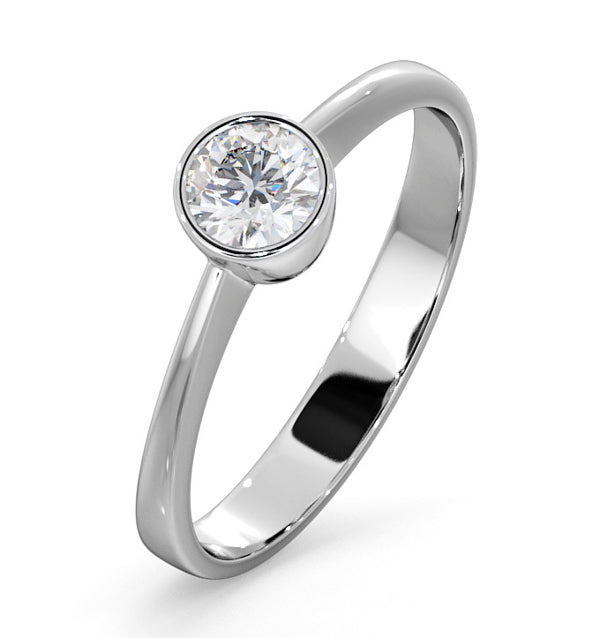 Diamond Engagement Ring - Round Emily 0.33CT 18K White Gold