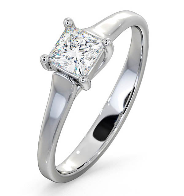 Certified Lucy Platinum Diamond Engagement Ring 0.50CT-F-G/VS