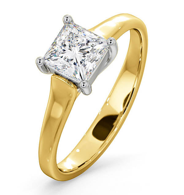 Certified Lucy 18K Gold Diamond Engagement Ring 0.75CT-F-G/VS