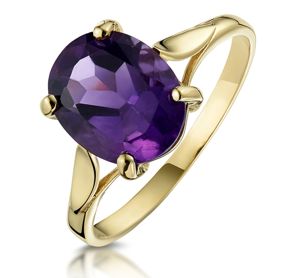 Amethyst 2.25ct 9K Gold Ring