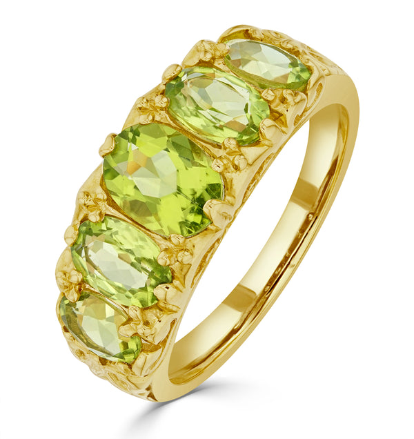 Peridot 2.72CT 9K Yellow Gold Ring