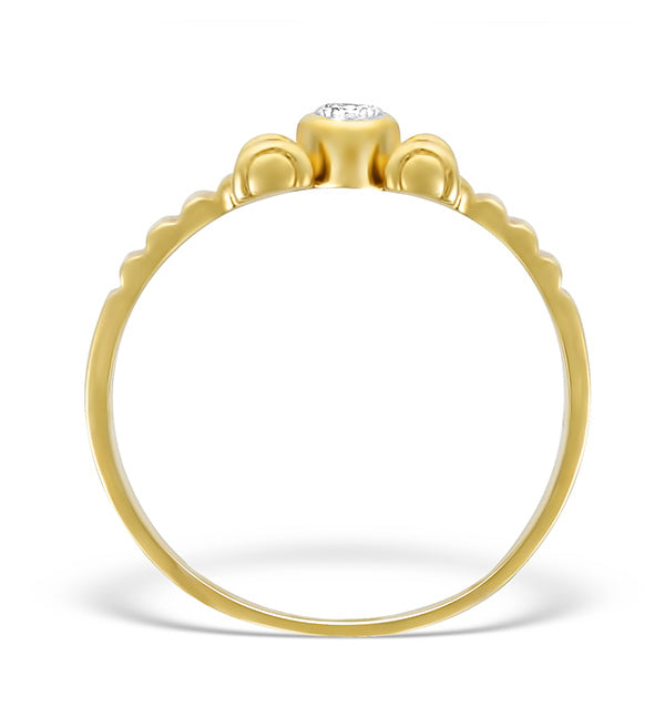 9K Gold Diamond Solitaire Ring - A3891