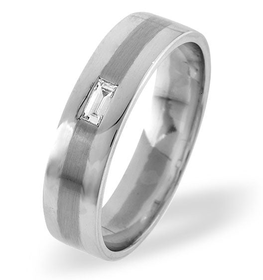 Mens 0.07ct H/Si Diamond Platinum Dress Ring