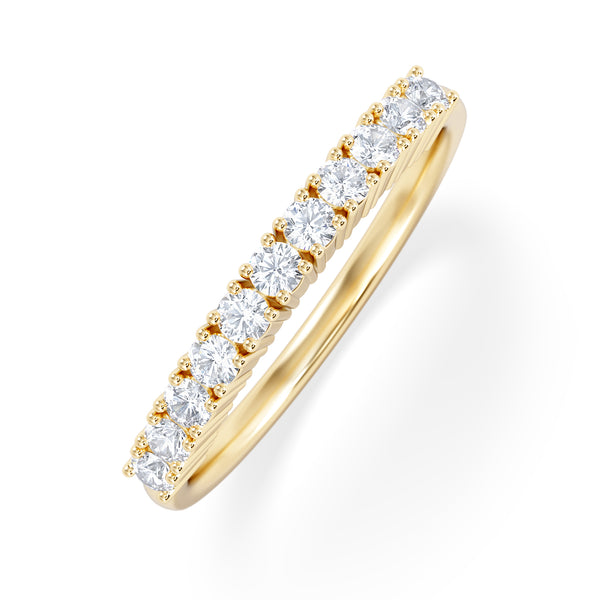 Twilight Lab Diamond 0.30ct H/SI Half Eternity Ring in 18K Gold Vermeil