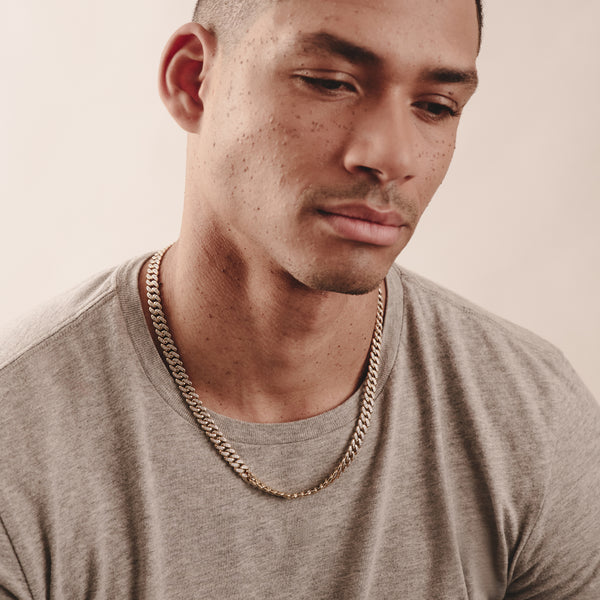 21 Inch Havana Cuban Lab Diamond Necklace 1.20ct Set in 18K Gold Vermeil