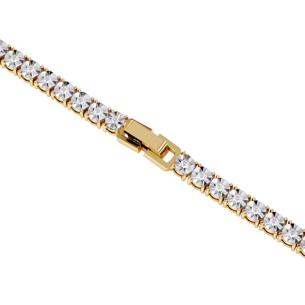 Brilliance 2.50ct Round Cut Lab Diamond Tennis Necklace in 18K Gold Vermeil