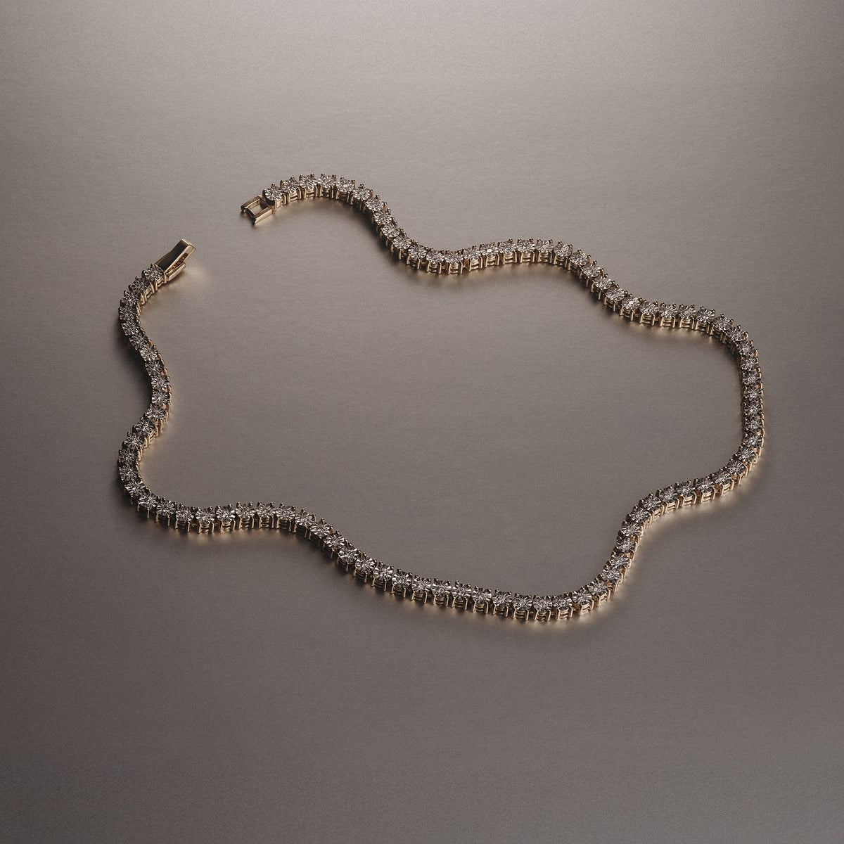 Brilliance 2.50ct Round Cut Lab Diamond Tennis Necklace in 18K Gold Vermeil