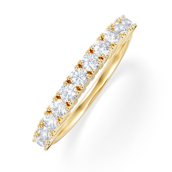 Twilight Lab Diamond 0.50ct H/SI Half Eternity Ring in 18K Gold Vermeil